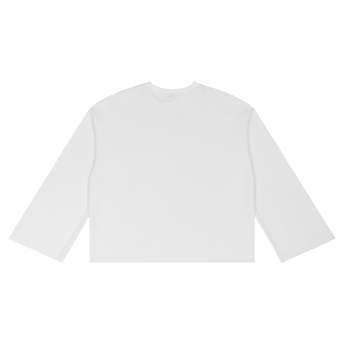 Embrace Imperfection Waffle Raw Edge Long Sleeve